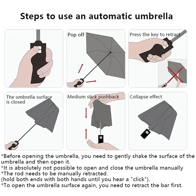 Fashion Windproof Light Folding Portable Casual Waterproof Rotating Lock Vinyl Automatic Umbrella