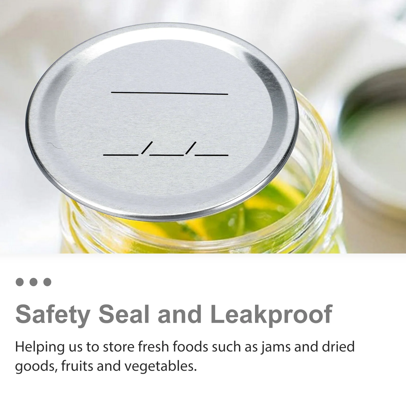 

20pcs Thick Tinplate Canning Lids Mason Jar Covers Strong Heat Resistant Smooth Edge Caps for Vacuum Jars Housewarming