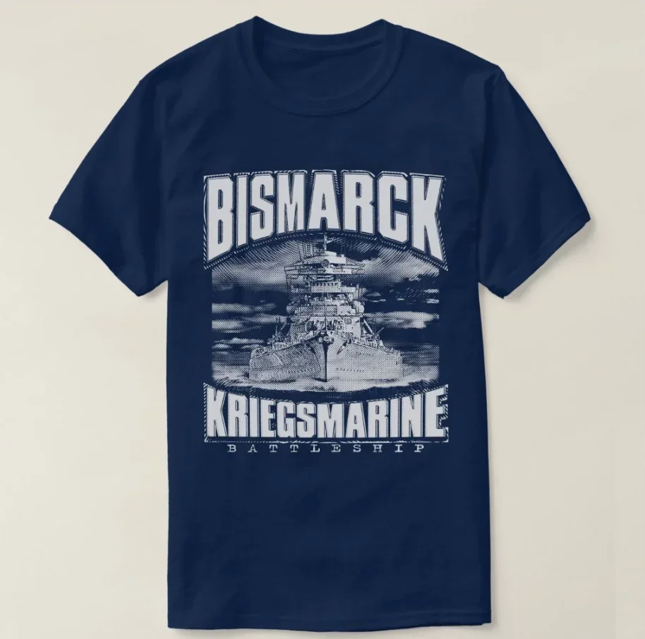 heavyweight style streetwear fashion vintage Summer Male Hot Sale 2 German Navy Otto Von Bismarck Men -Shirt harajuku