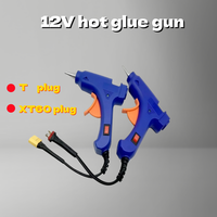 Aviation model glue gun 12v hot melt glue gun 20w, with 3s battery, for outfield fixed-wing, DIY small tools, Su27 glue stick