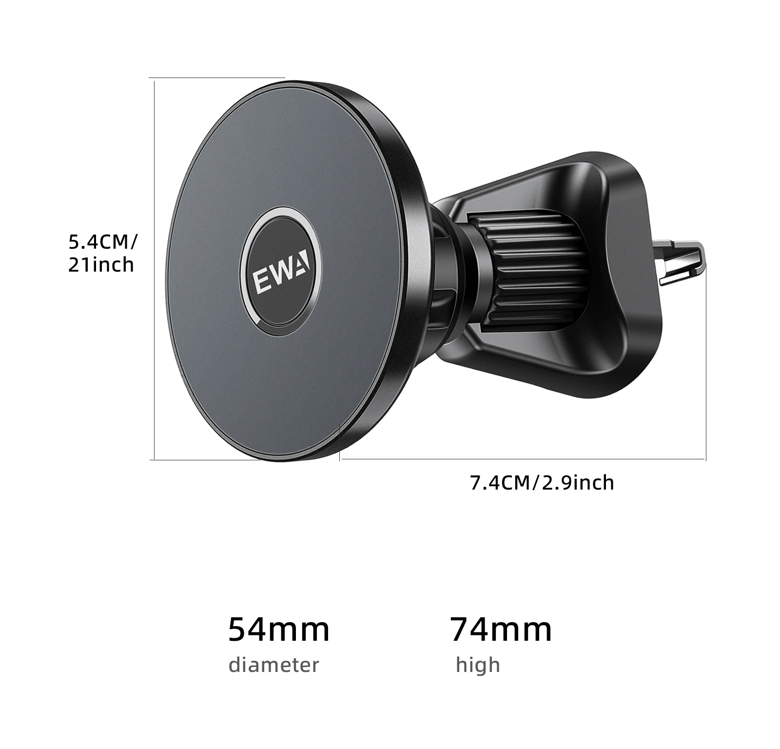 EWA Magnetic Car Mount Compatible with iPhone 14/12/13/ Pro/12 Max/12 Mini/Magsafe Case Strong Magnet Air Vent Phone Holder