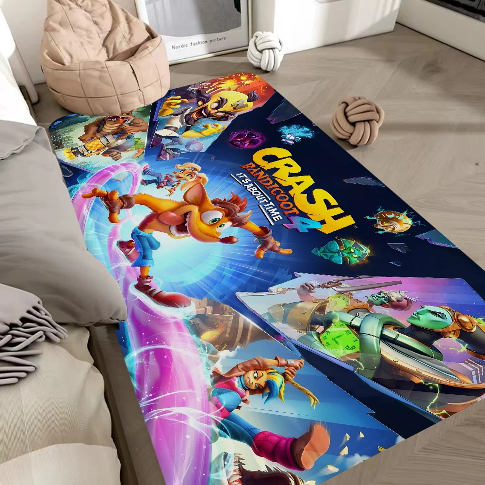 

C-crash B-bandicoot Floor Mat Rectangle Anti-slip Home Soft Badmat Front Door Indoor Outdoor Mat Welcome Doormat