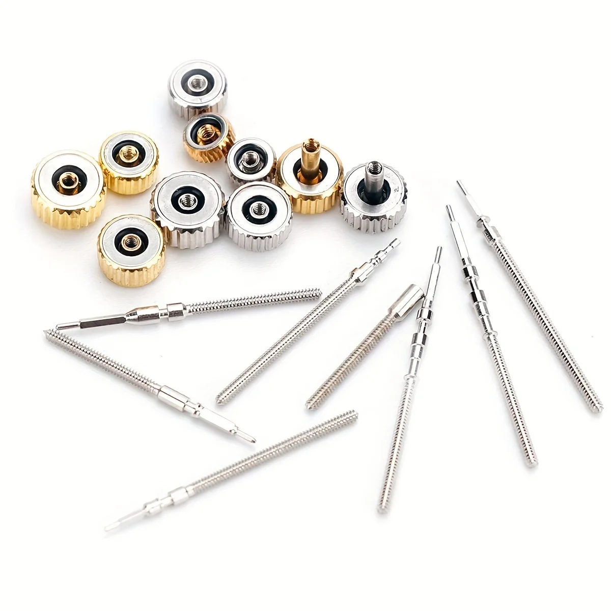 300pcs Watch Crown Kit Professional Watch Repair with Flat HeadAccessory Replacement Caps for Watchmakers
