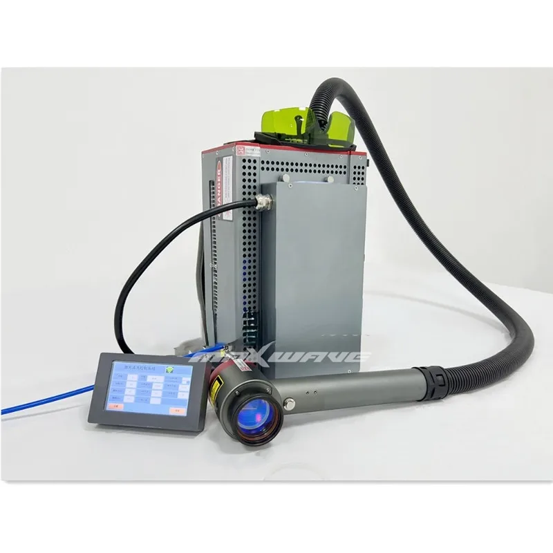 100W Portable Pulse Laser Rust Remover Paint Wood Stone Stainless Steel Fiber Laser Cleaning Machine