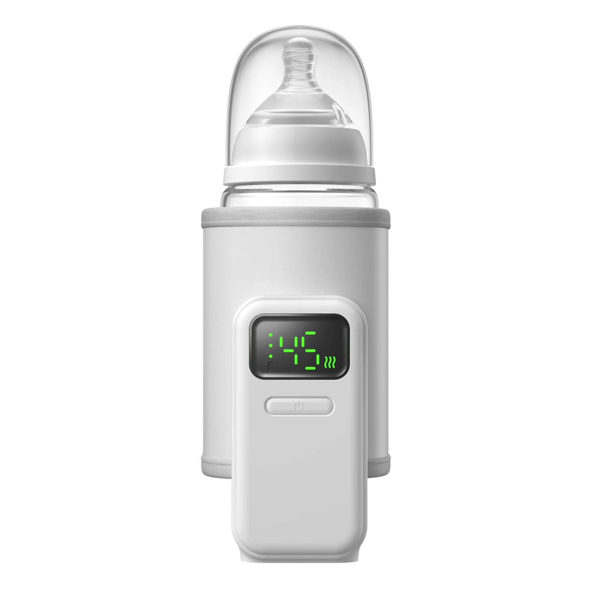 White Portable Baby Bottle Warmer Nighttime Feeding Solutions Travel-Friendly Baby Warmers Travel Outings Baby Feeding