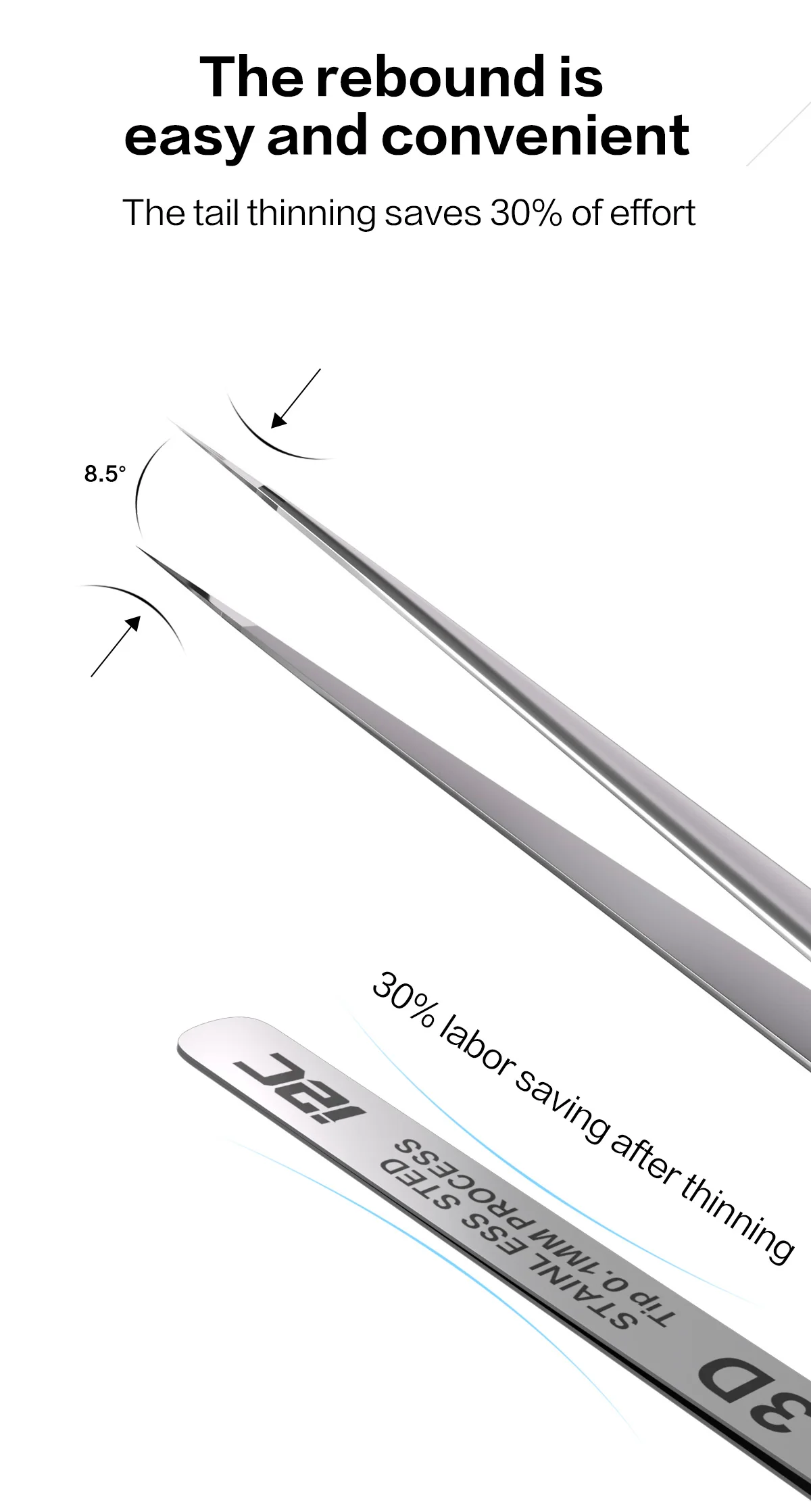 i2C 3D Electronics Extra Harte Legierungs-Pinzetten Präzisionszangen für SMD BGA SMT Mobiltelefone Reparatur von Flugleitungen Handwerkzeug-Sets – Detail 5