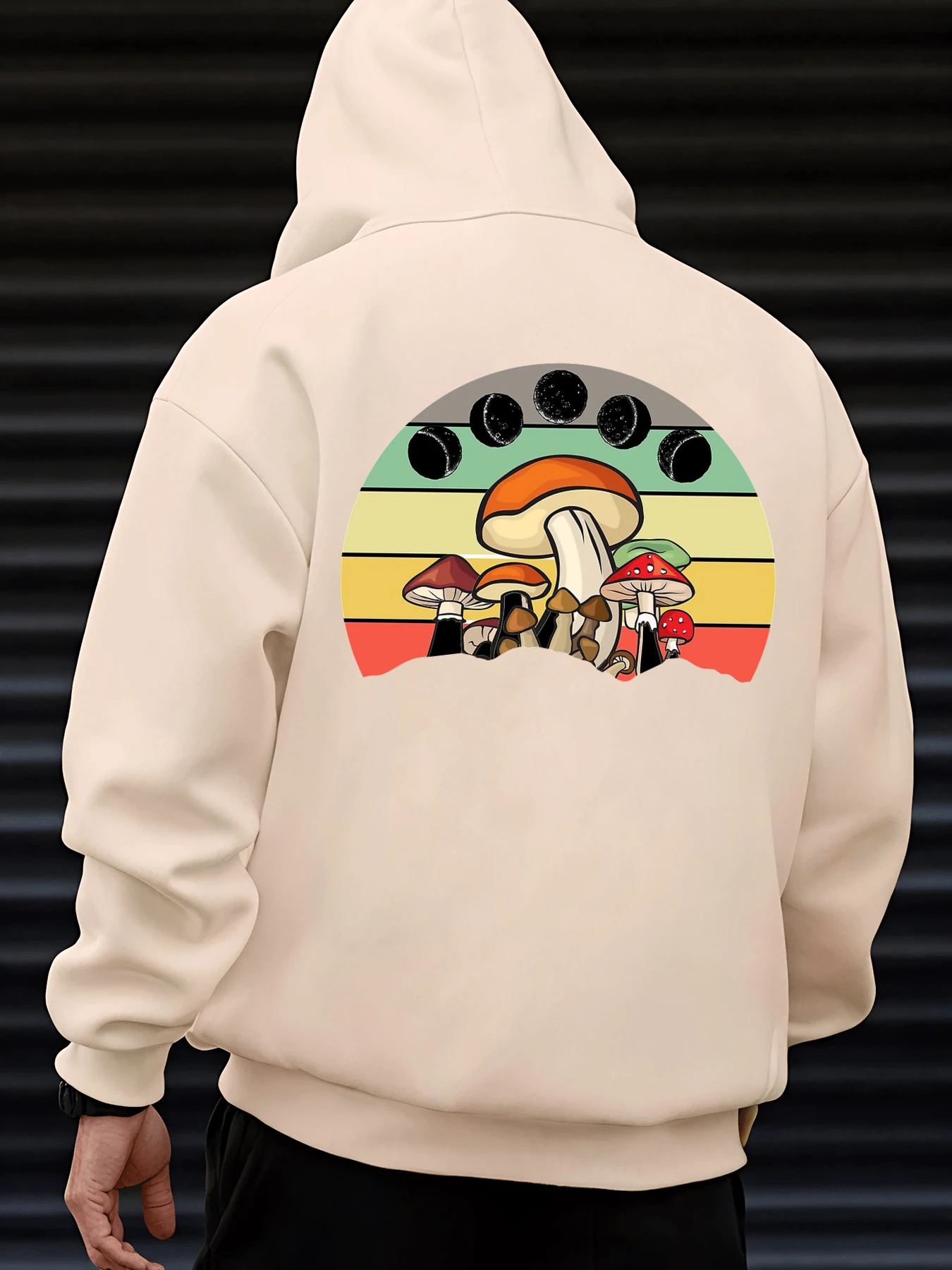Pilz Goblincore Cottagecore Ästhetische Männer Hoodies Weiche Lose Kleidung Casual Fleece Pullover Herbst Warme Unisex Trainingsanzug