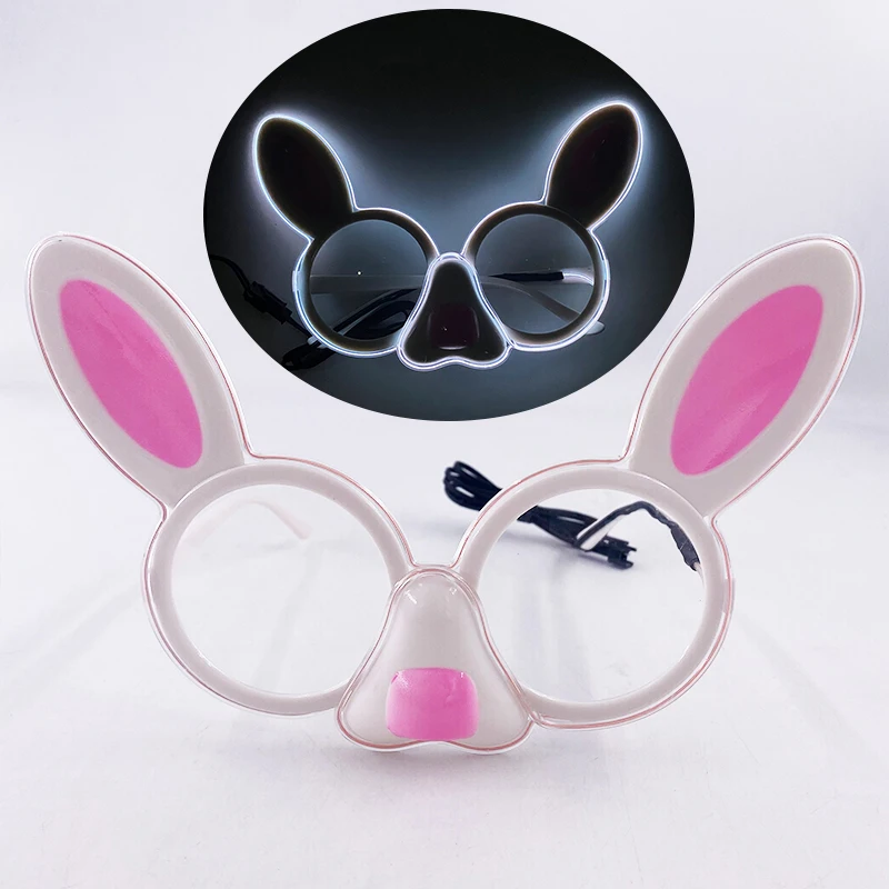 1 pc Costumes Cosplay lunettes Mini lapin lunettes garçons filles lunettes DJ discothèque Bar danse lunettes carnaval cadeau lunettes de soleil