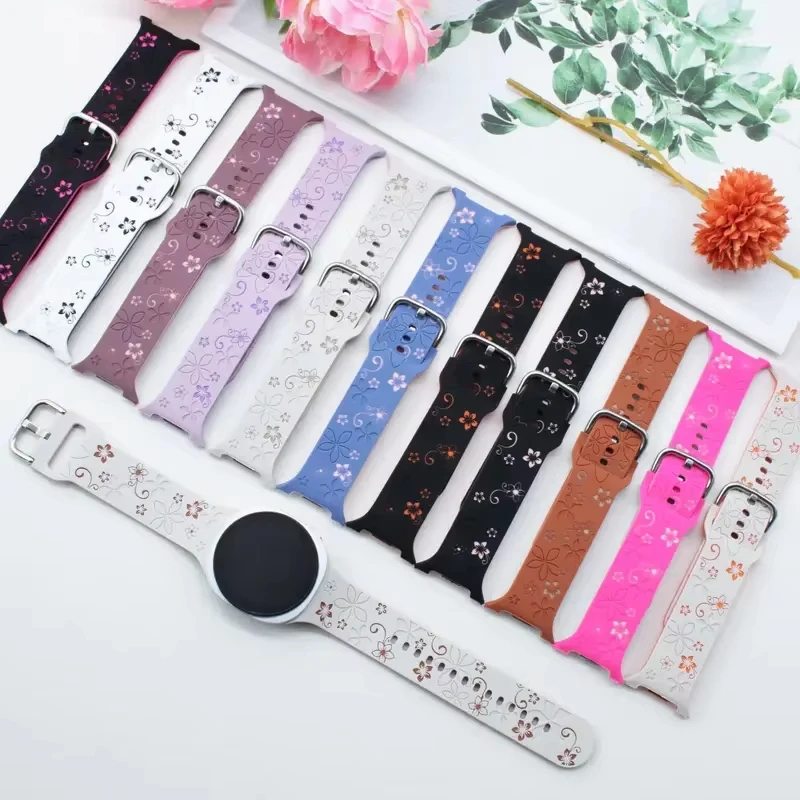 Силиконовый ремешок для Samsung Galaxy Watch 8, 44 мм, 40 мм, браслет Correa с гравировкой, браслет Galaxy Watch 8, классический спортивный ремешок 46 мм