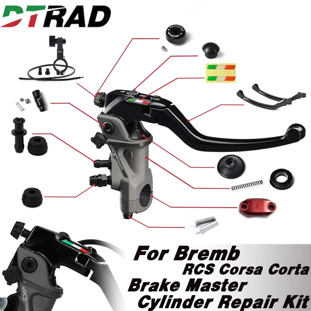 RCS 19 Corsa Corta Front Brake Master Pump Repair Kit For Bremb Cylinder Replacement Brake Clutch Seals Stickers Handle Bar