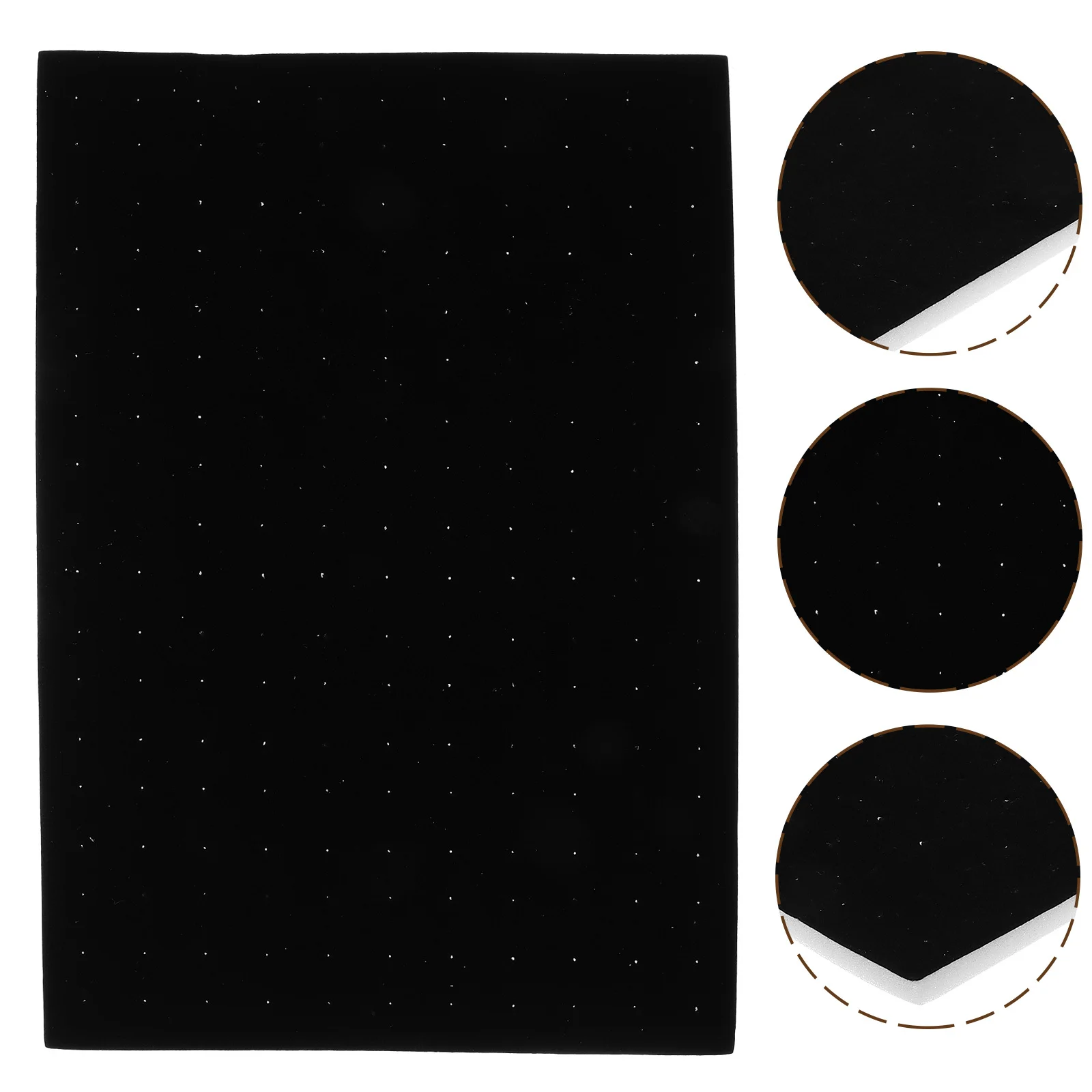 حصيرة إسفنجية لعرض القرط مع فتحات متعددة للأزرار المتدلية لوحة حماية المجوهرات - حامل حصيرة عرض إدراج المجوهرات