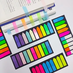 200sheets Color Transparent Sticky Notes Tab Self-Adhesive Posted It Clear Office School Annotation Books Page Marker Stationery