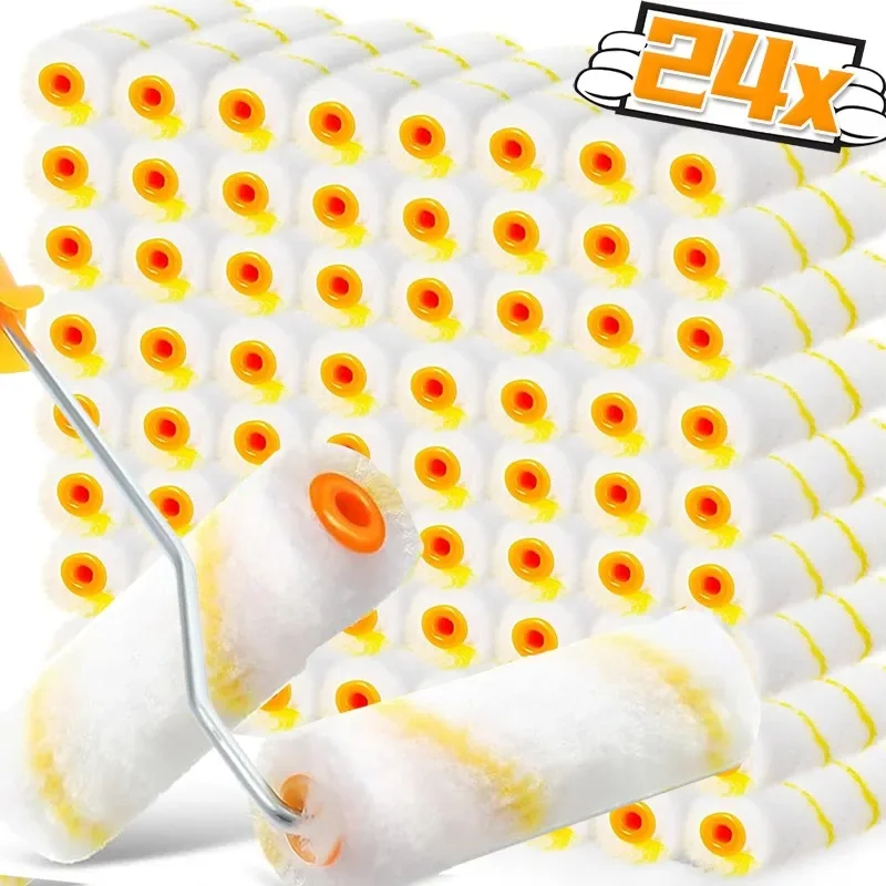 Paint Roller Kit Paint Rollers Thumb Roller Core Wall Paint Roller Bracket Painting Decorating Brush for Wall Construction Tools