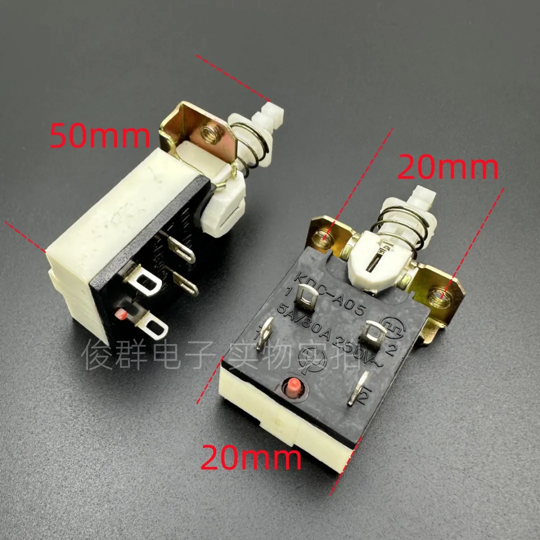 10pcs/KDC-A05 power switch with screw teeth and lock (similar to SS-160-3)4-pin 5A TV spring self-locking