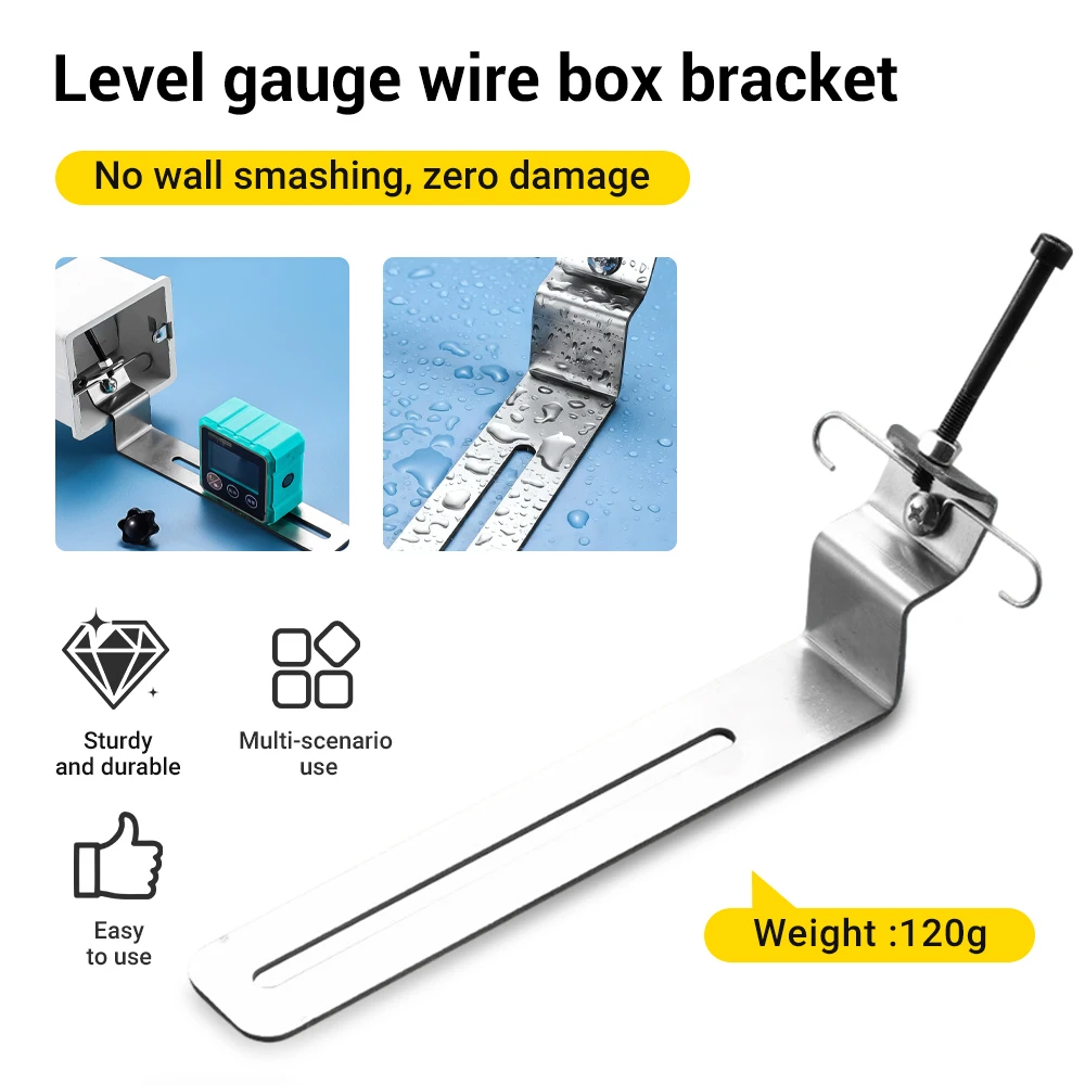 Suporte de nível de lasers giratório de 360 graus com bolha noturna fluorescente e ferramenta menos montagem na parede para fácil instalação