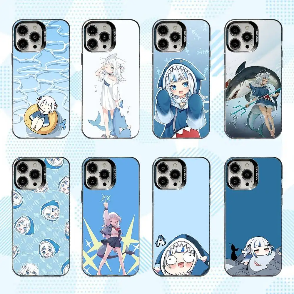 

Cute Girl G-Gawr G-Gura Phone Case For iPhone 16,15,14,13,12,11,Mini,Pro,SE,MAX White Matte Shockproof Cover