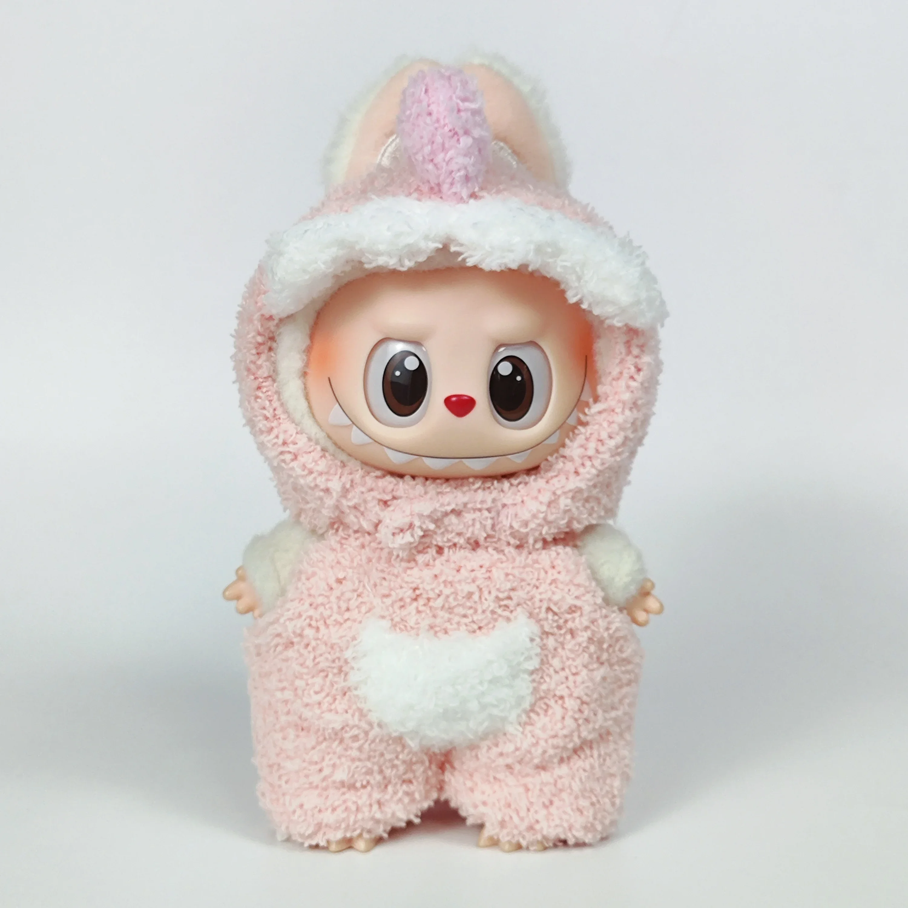 Одежда для Labubu, аксессуары для одежды для Кореи Kpop EXO V1 V2, шляпа с мультяшным медведем, наряд с бантиком на пуговицах, подарок