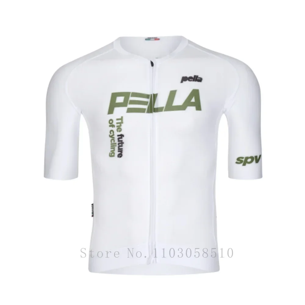 Image of PELLA Herren-Kurzarmtrikot, Sommer-Profi-MTB-Bekleidung für Herren, schnell trocknende Mountainbike-Shirts mit 3 Taschen