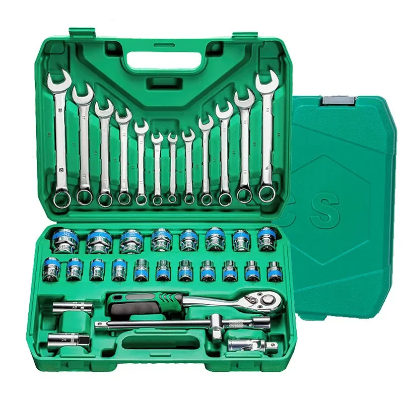 37 Piece Socket Wrench Ratchet Set Mechanical Tool Set Drill Bit Socket Suitable for Automotive Repair and Home Use Wiha Taiwan