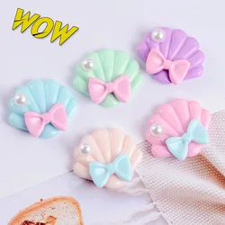 10 Pcs Kawaii Pearl Shell Flat Back Resin Charms Scrapbooking Phone Case Deco Parts Hair Accessories Girl Craft Supplies