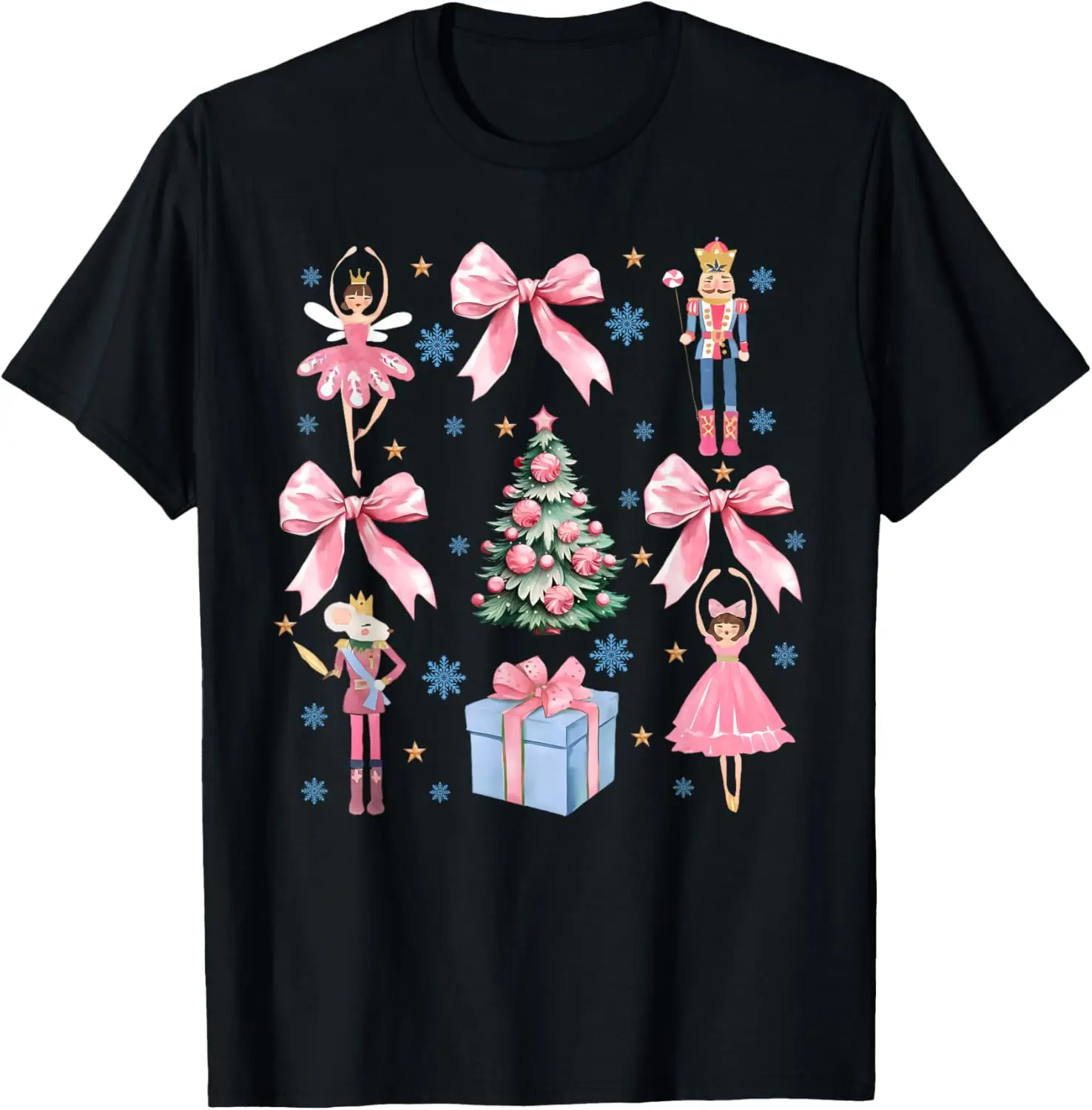 Men Women's Nutcracker Squad Ballet Dance Christmas Matching Family T-Shirt Kawaii Graphic T Shirts 100% High Quality Cotton Tee