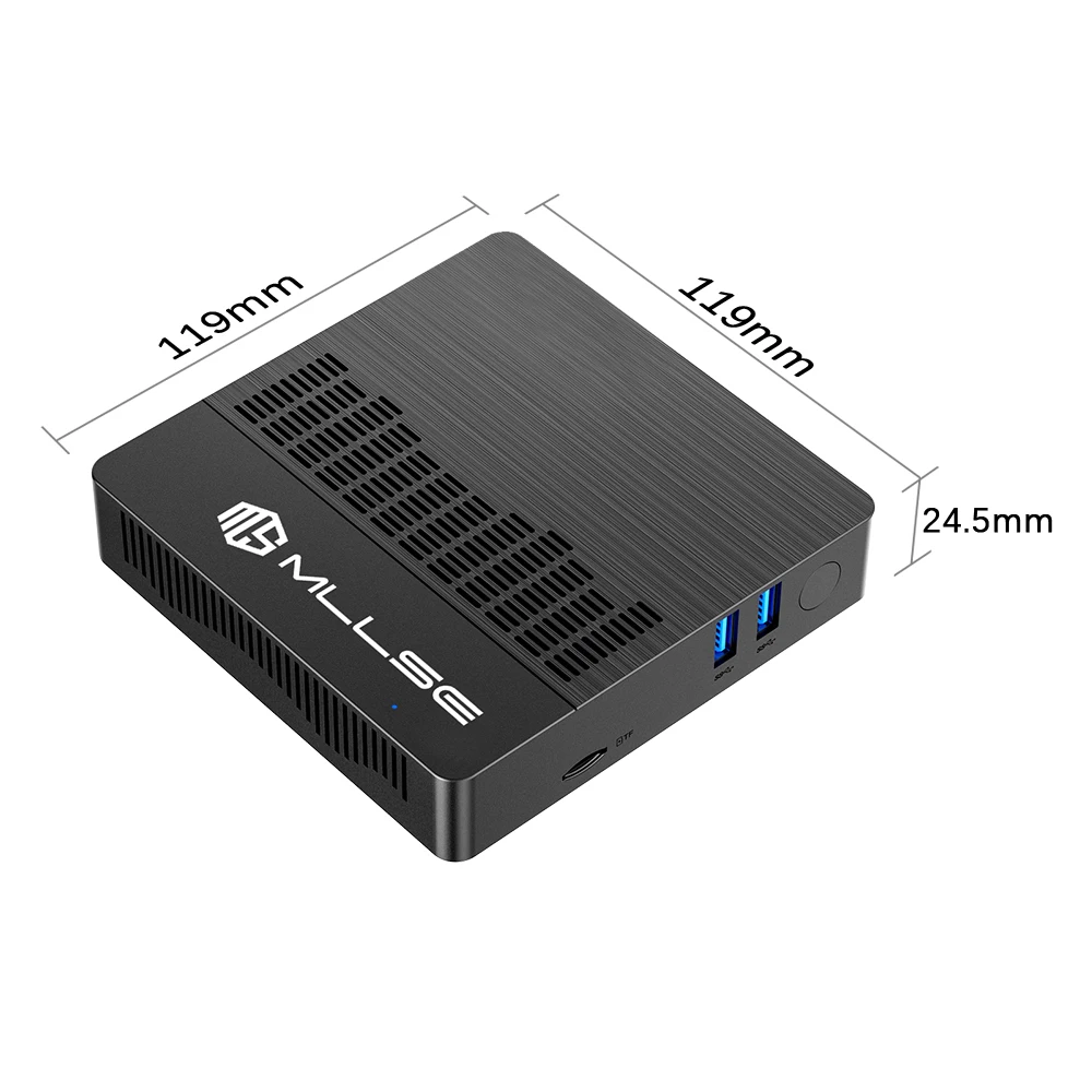 MLLSE Mini PC M2 Air Intel Celeron N4000 6GB RAM 128GB ROM Windows 11Pro WiFi-5 (2.4G & 5G) BT 4.2 HDMI VGA Mini Computer