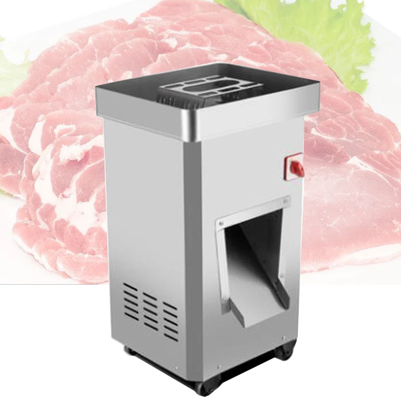 

Powerful 2200W Meat Cutting Machine Food Processing Commercial Vertical Meat Slicer Cutter Machines