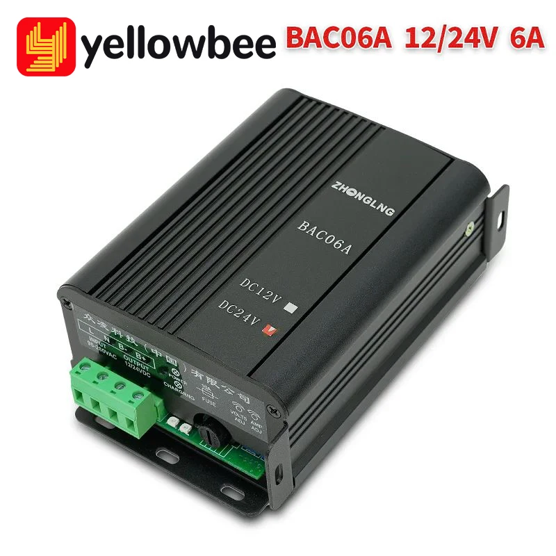 BAC06A 12V 24V 6A Diesel Generator Automatic Intelligent Trickle Battery Charger DC replace smartgen