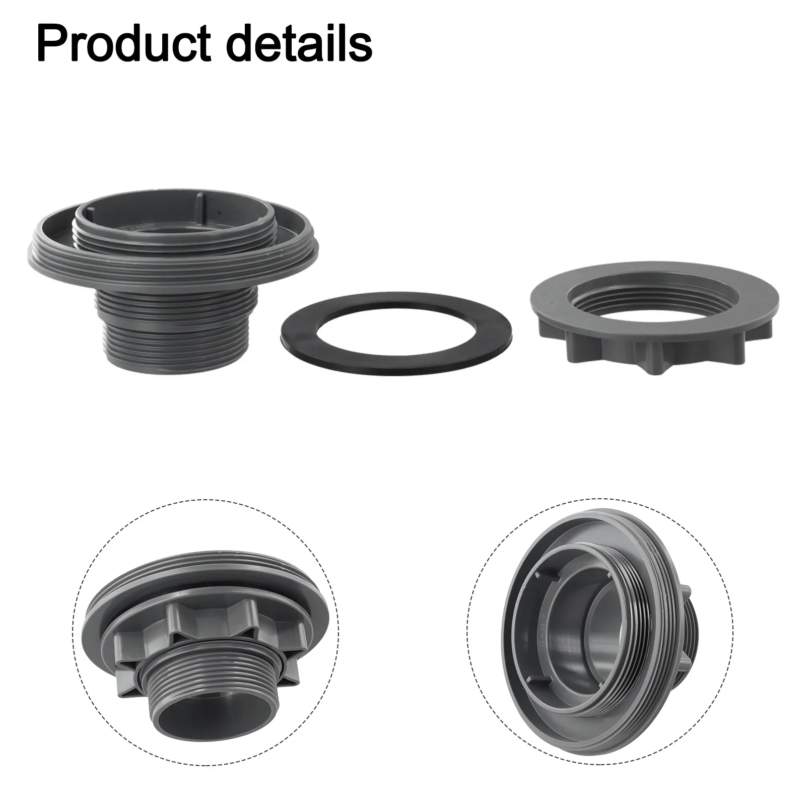 Strainer Connector Kit Pool Hose Connector Compatible With 28952EH Compatible With 28345VM Compatible With 26345W Hose Kit Gray