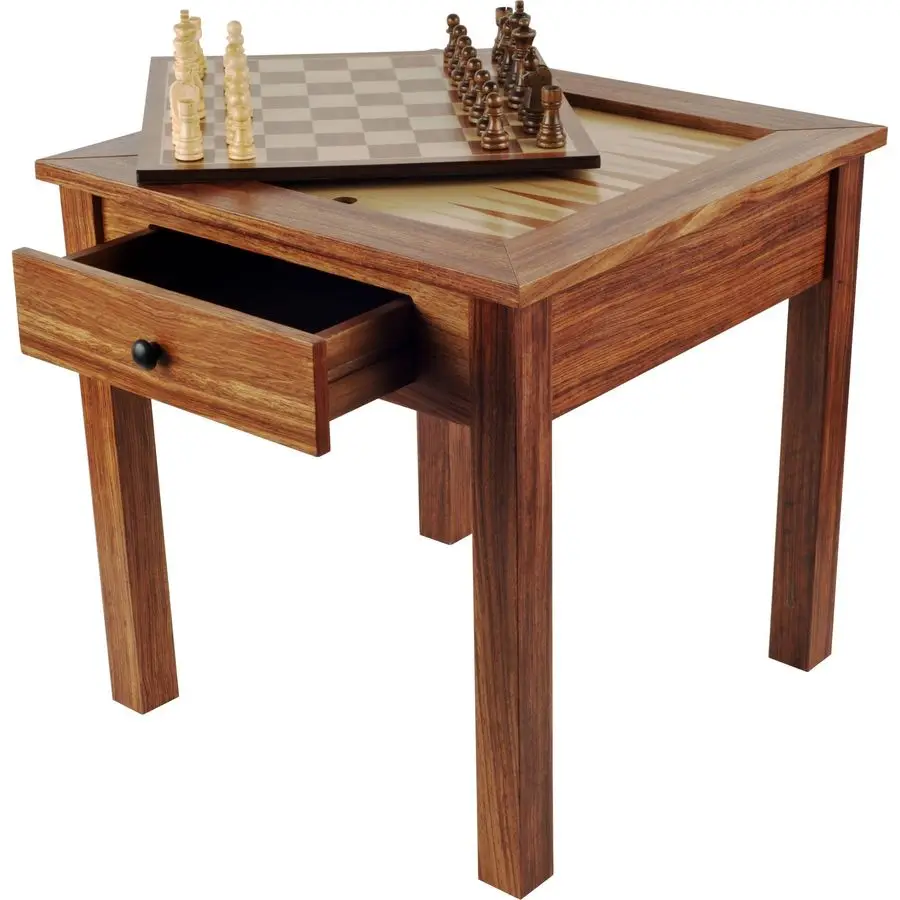 

3 in 1 Chess Backgammon Table by Trademark Games