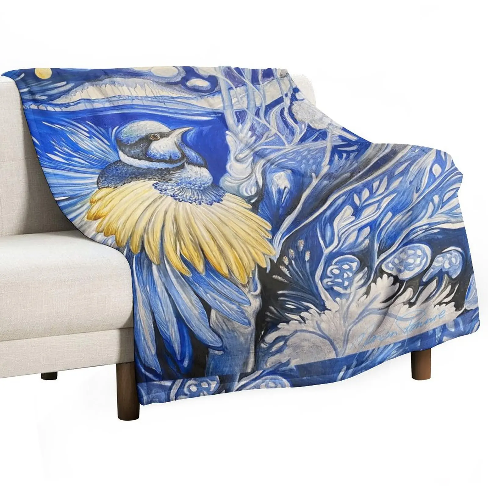 

Blue Wren Throw Blanket Soft Big Heavy For Decorative Sofa Blankets