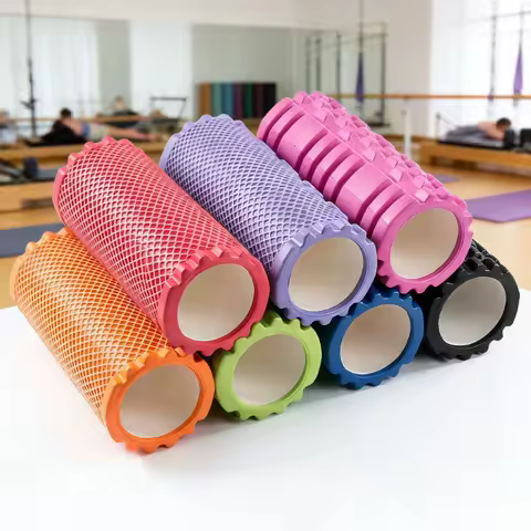1PC 30cm Classic Grid EVA Hollow Muscle Massage Yoga Column Pilates Foam Roller Massage Relaxation Supplies Health Products