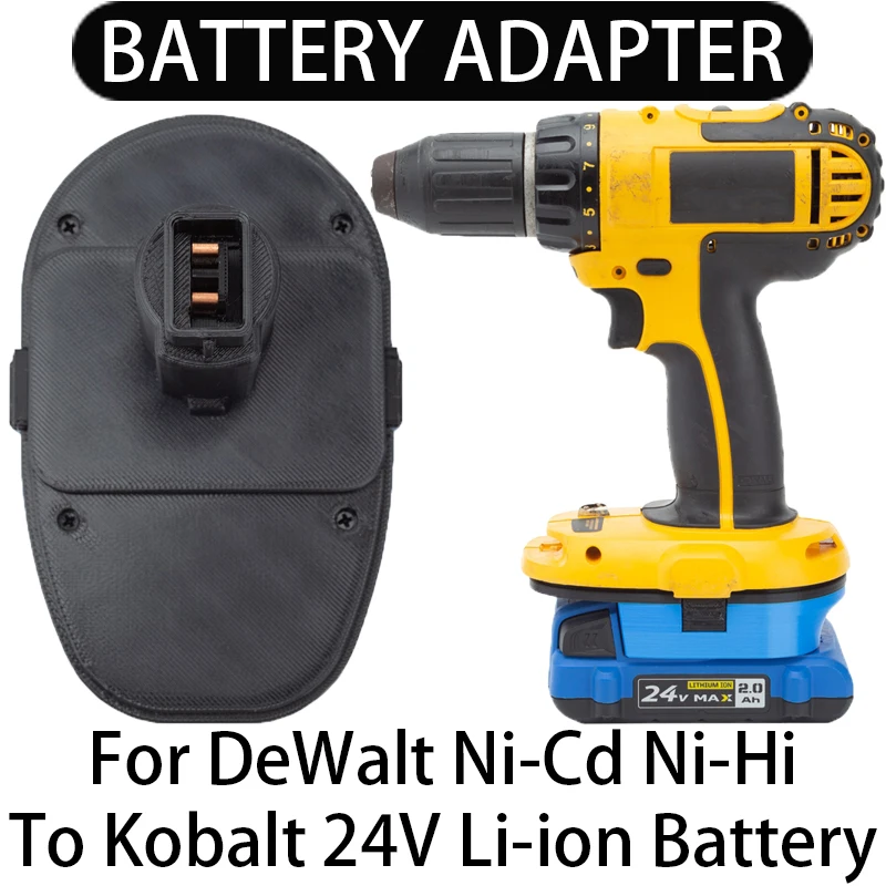 

Battery Adapter/Converter for DeWalt Ni-Cd Ni-Hi tools to Kobalt 24V Li-Ion Battery Adapter Power Tool Accessories