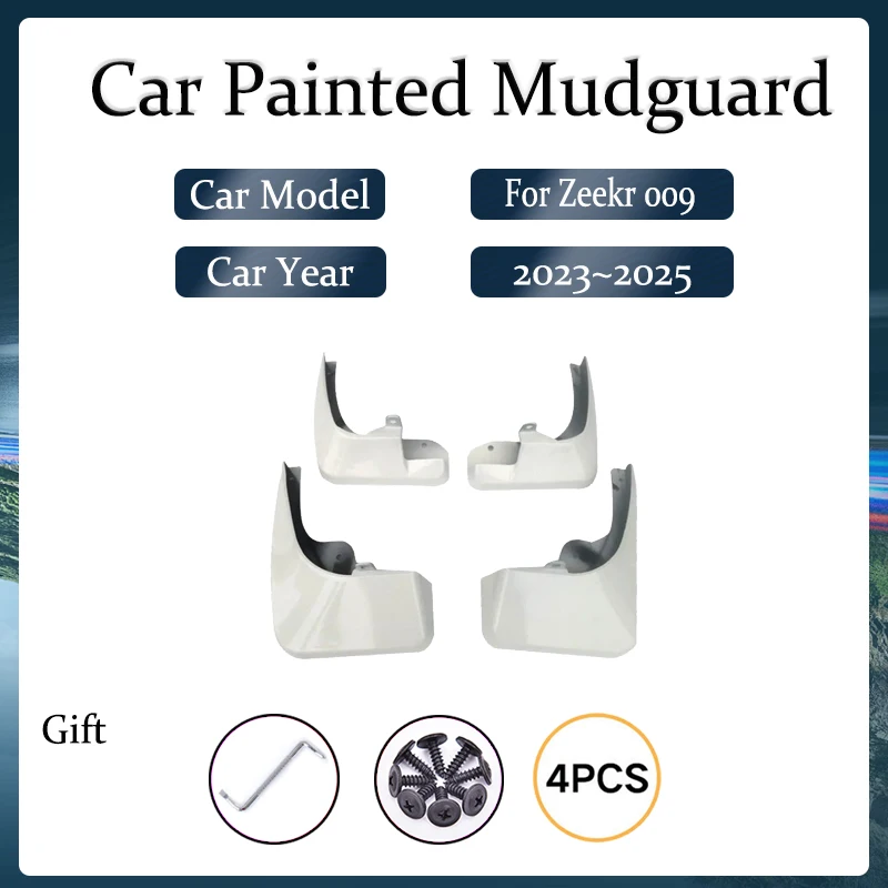 Car Baking Mud Flaps For Zeekr 009 2023 2024 2025 Anti-splash Mudguards Fenders Mud Guards Exterior Part Wheels Auto Accessories