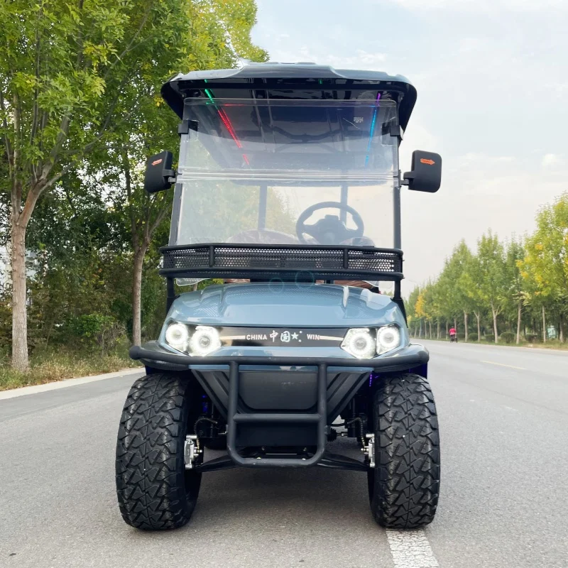 High Quality New Lithium Battery Adult 4-Seater Electric Scooter Electric Golf Cart For Sale Sound Bar Custom Roof Light Strip