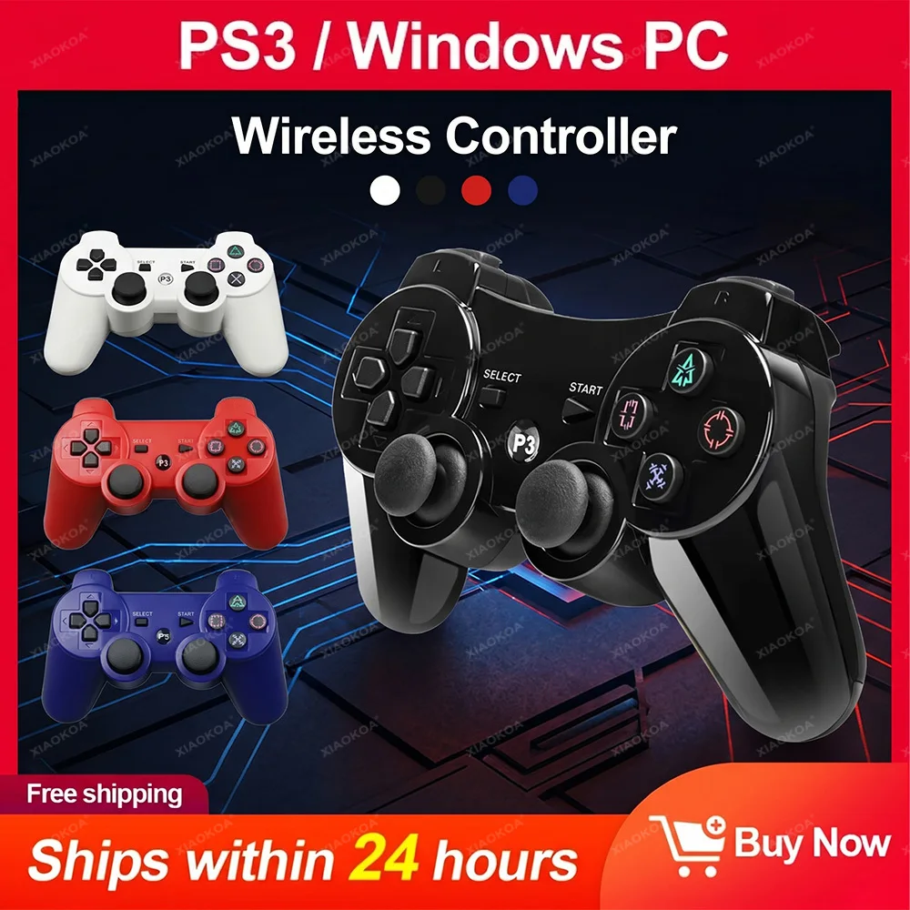 ps3-コントローラー用-bluetooth-ゲームパッドをサポート、プレイステーション-3-ジョイスティックワイヤレスコンソール用、ソニー-sixaxis-コントロール用