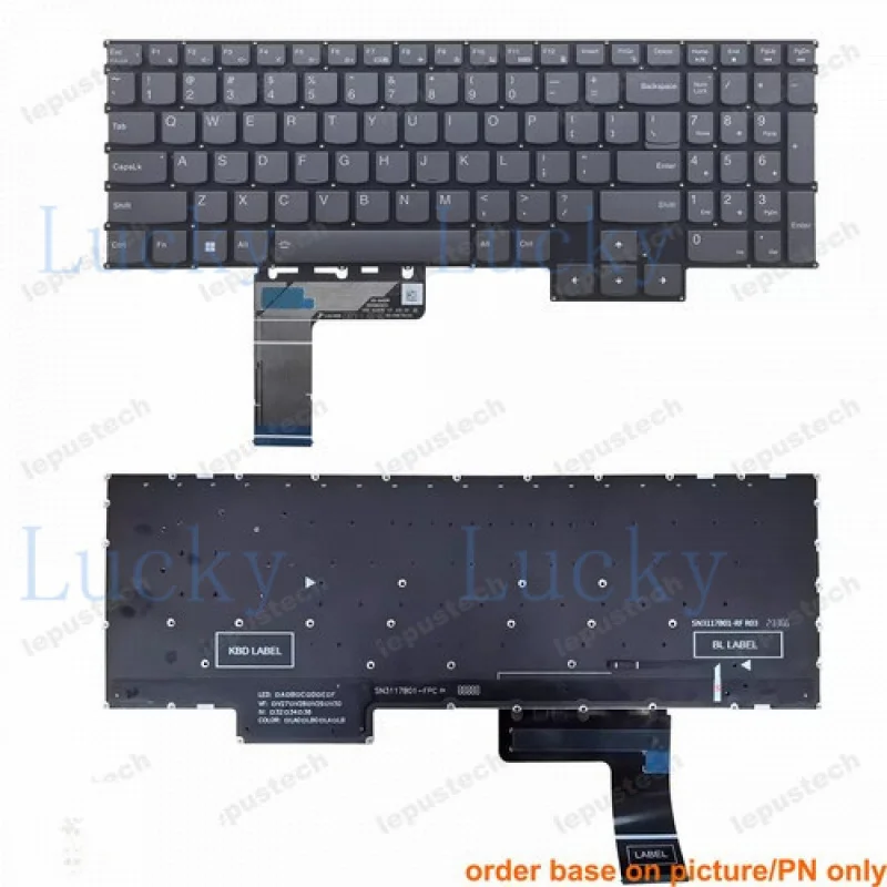 

Клавиатура с подсветкой (US) для LENOVO Y7000P R7000P AHP9 ARP9 2024 Legion 5 16IRX9
