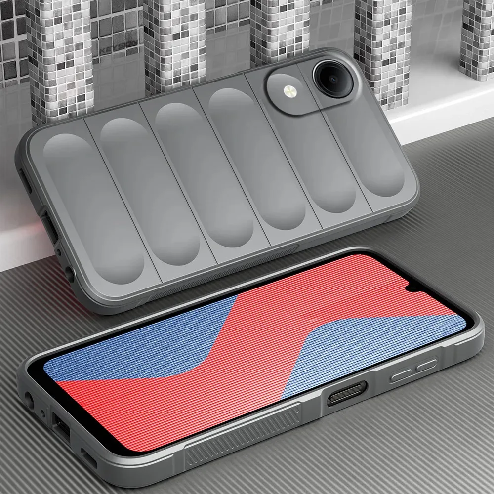 Skinlee For VIVO Y05E T5E Case Airbag Bumper Rubber Silicone Cover For VIVO Y05E T5E Shockproof Back Casing