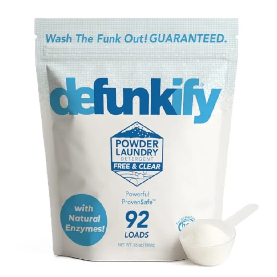 

Laundry Detergent, 92 Load. Unscented Enzyme Cleaner Laundry Detergent Powder. Activewear, Outdoor Gear Cleaning Supplies w/Odo