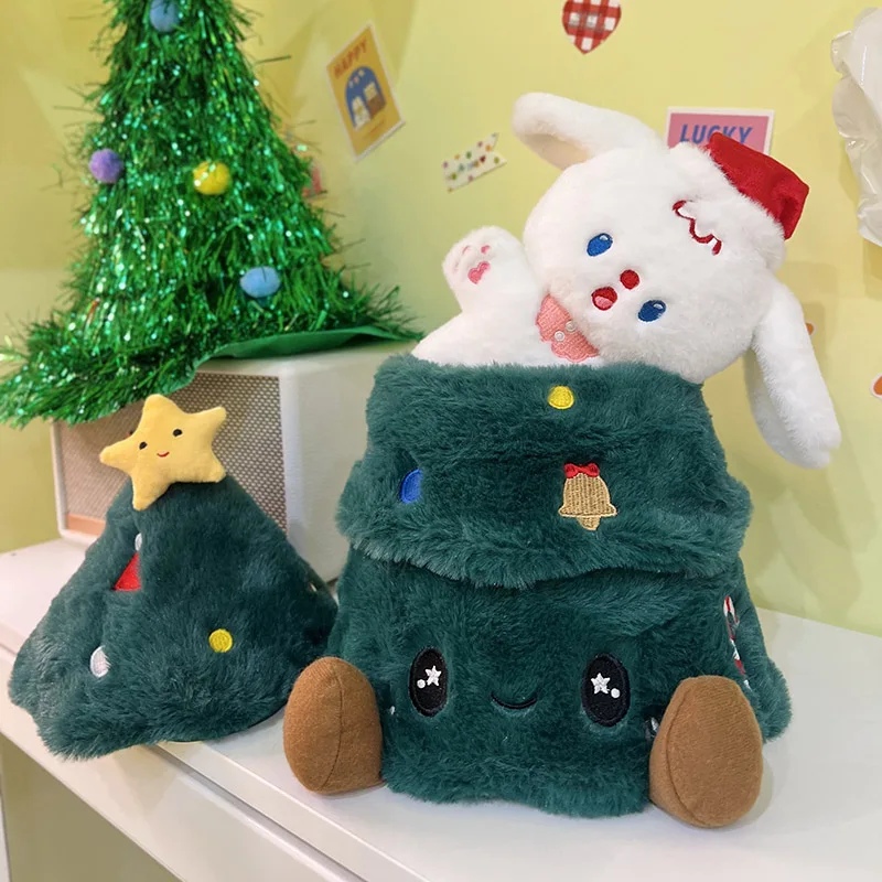 New Christmas Capybara Series Plush Dolls Apple Christmas Tree Capybara Three-In-One Surprise For Boys And Girls Christmas Gifts