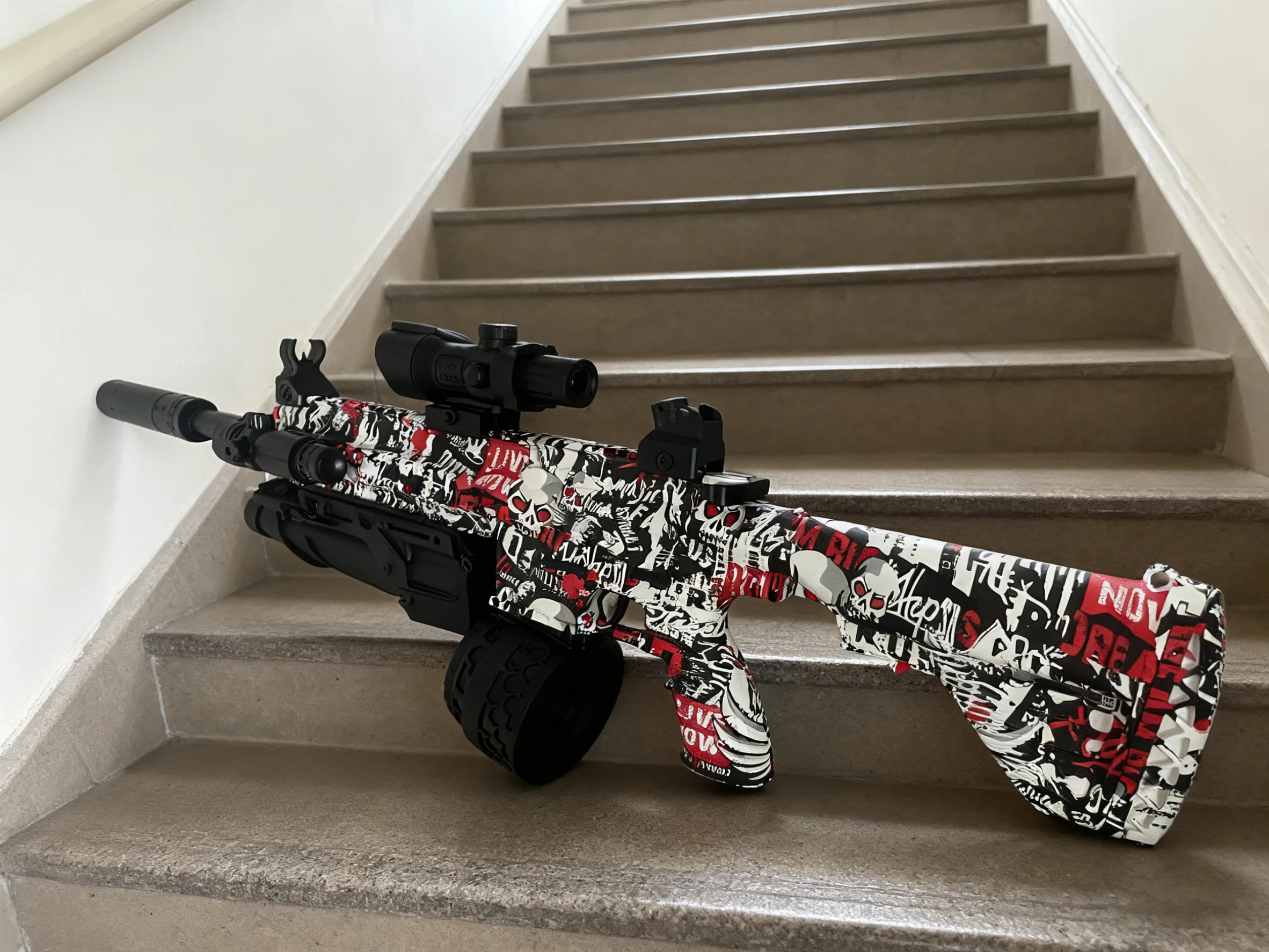 장거리 자동 전기 젤 볼 블래스터 건 초장거리 야외 사격 장난감 팀 배틀용 안전 친환경 성인용