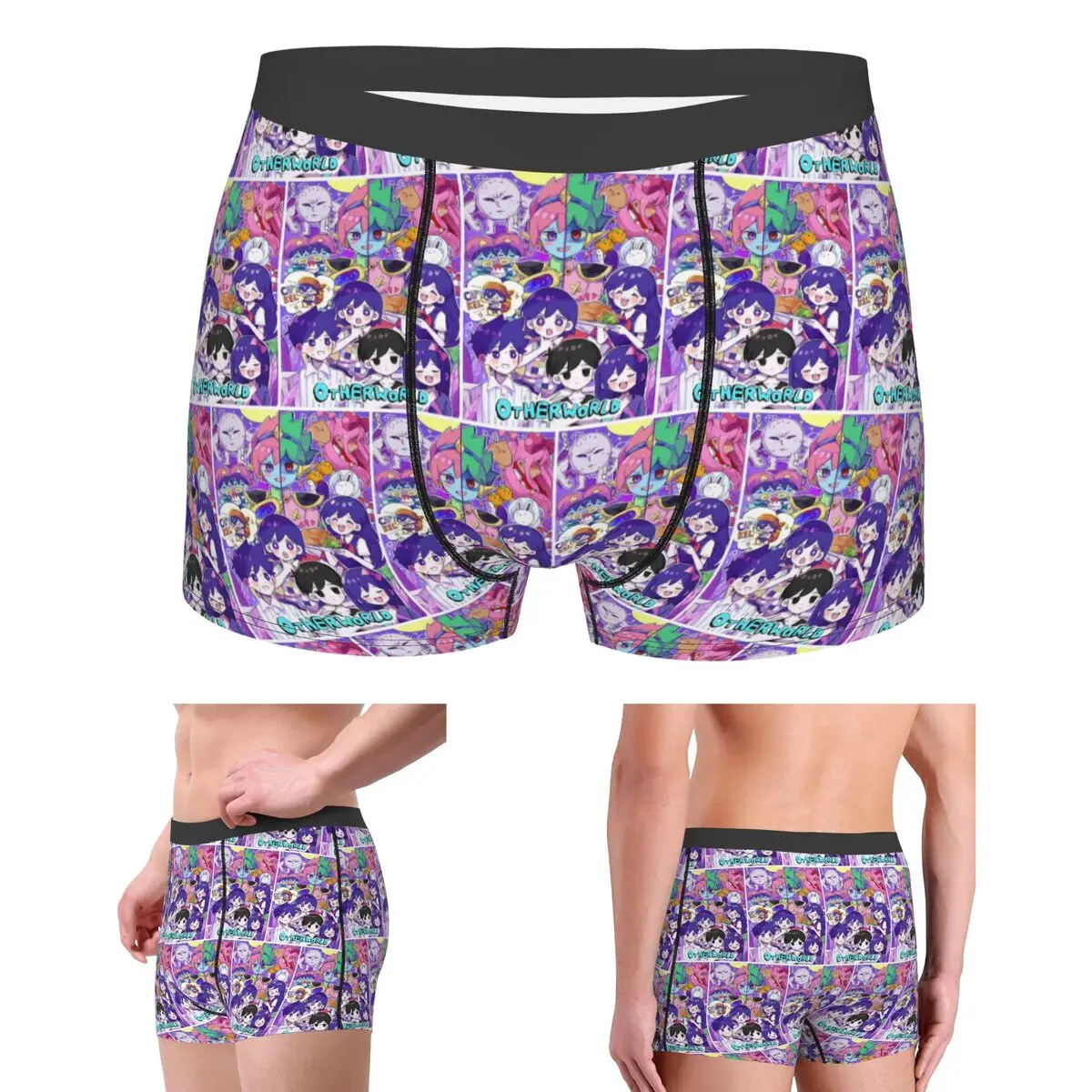 

Boxer Underpants Shorts Omori Hero Sunny Basil Cartoon Horror Panties Men Soft Underwear for Homme Man Boyfriend Gift