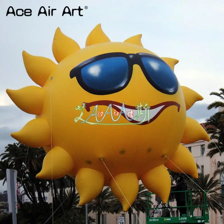 Custom Yellow Inflatable Smile Sun Cartoon Inflatable Docoration For Party/Club/Activities Decoration Made By Ace Air Art