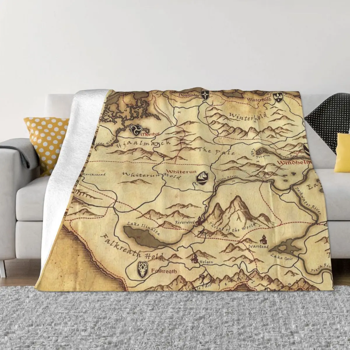 

Skyrim Quilt Bed Blankets Blankets & Throws Custom Blanket Personalized Throw Blanket