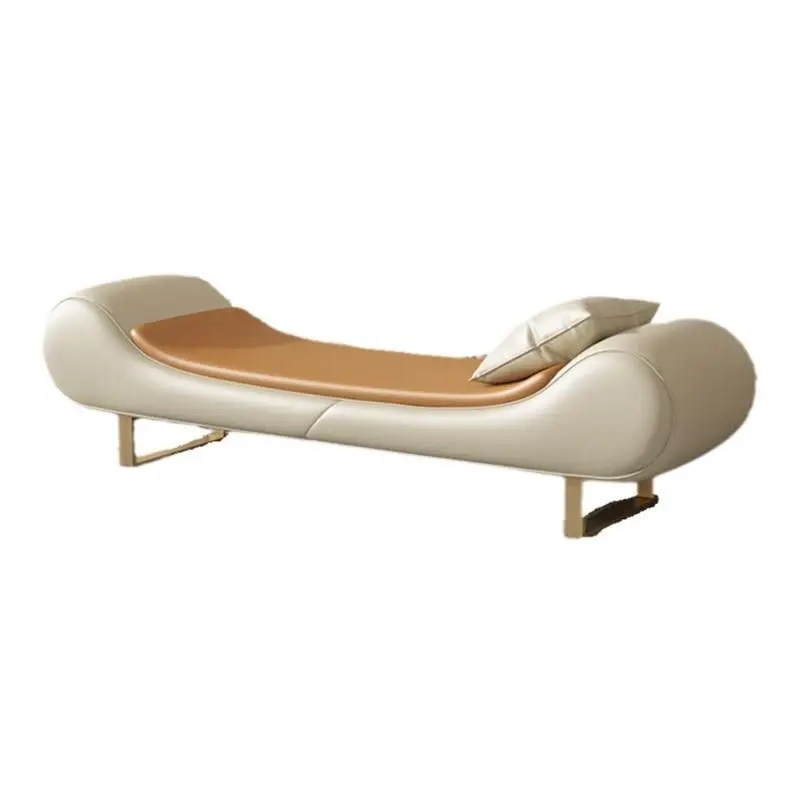 Light luxury and modern, sofa stool at the end of the bedroom, long clothes stool by the bed