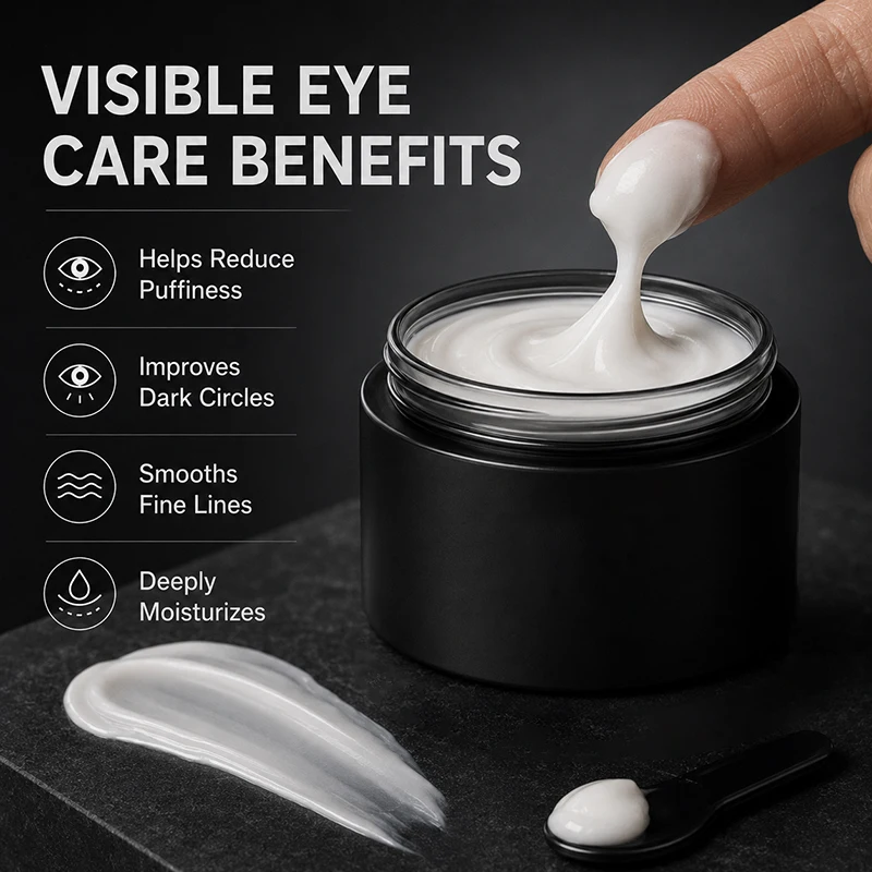 Men's Restoring Eye Cream With Aloe Protein Peptides Nourishing Moisturizing Eyes Skin Care Reduce Look Of Fine Lines For Male