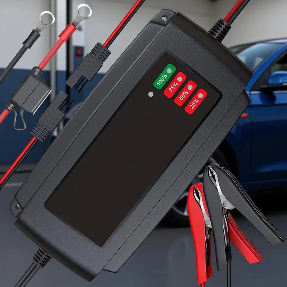 

Умное устройство для поддержания заряда аккумулятора 12В 5А с отсоединяемыми зажимами типа «крокодил» для зарядки, поддержки заряда или использования в автомобилях, лодках, газонокосилках, морской технике, для герметичных свинцово-кислотных аккумуляторов