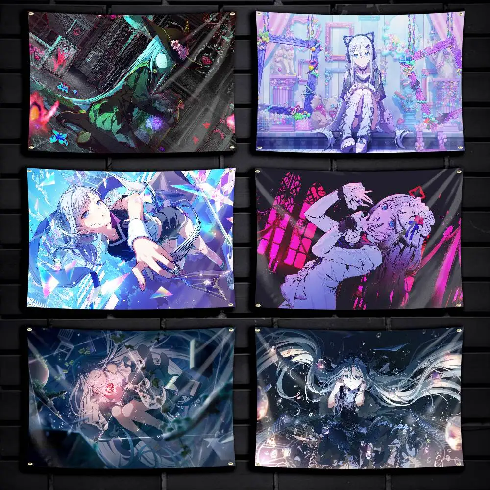 PJSK Y-Yoisaki Kanade N25 Flag Tapestry Banner for Bedroom Living Room Outdoor Camping Custom Supported