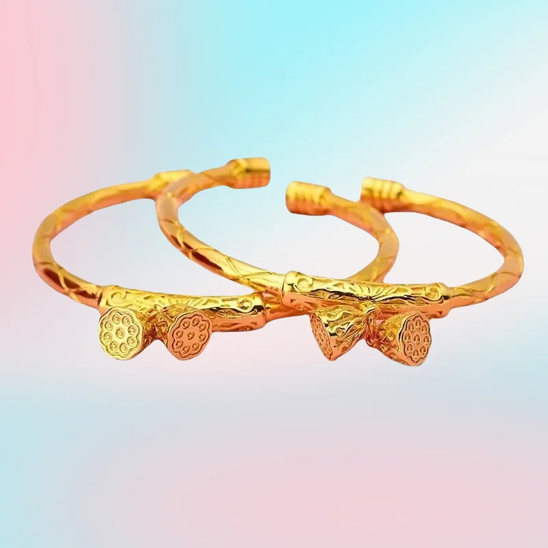 

NEW 9999 real gold 24 K Two world Pleasure bracelet plaid open adjustable bracelet