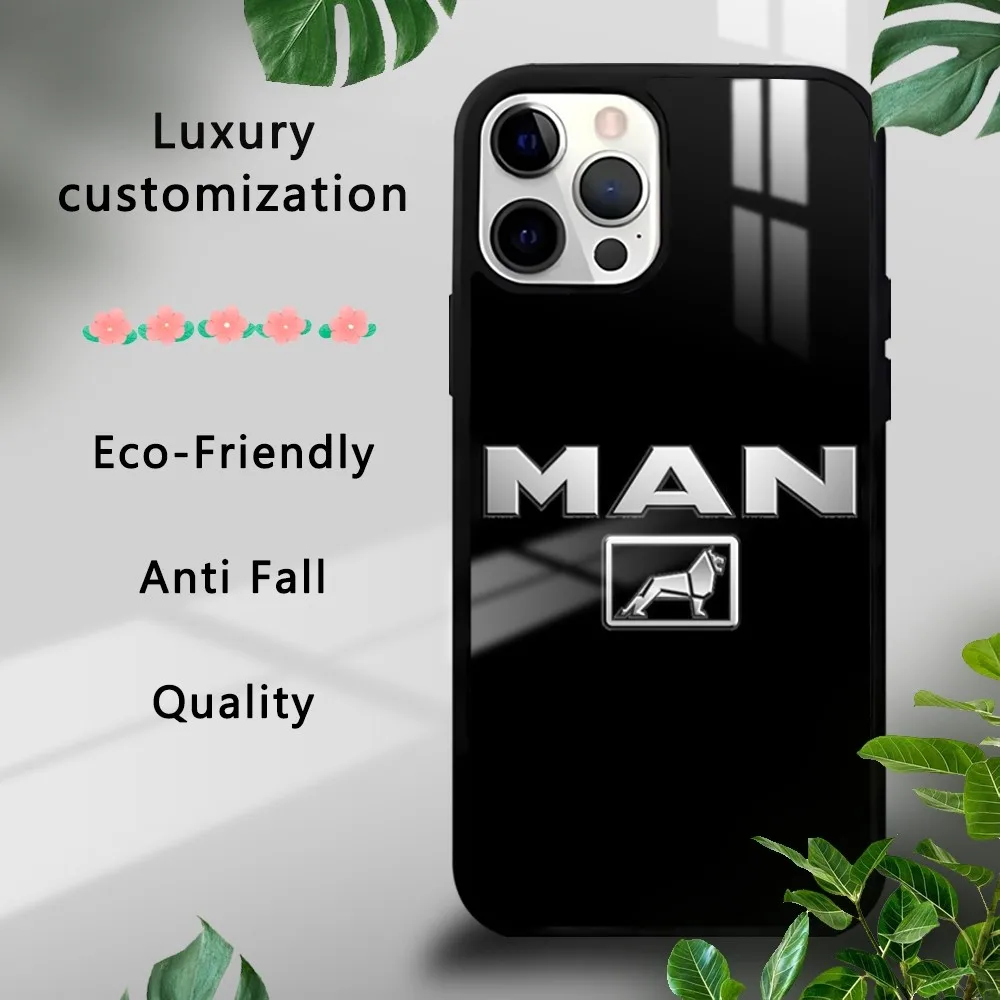 M-Man T-Trucks Logo Phone Case For iPhone 16 15 14 13 12 11 Pro Xs Max Mini Plus Celulares Hard Funda